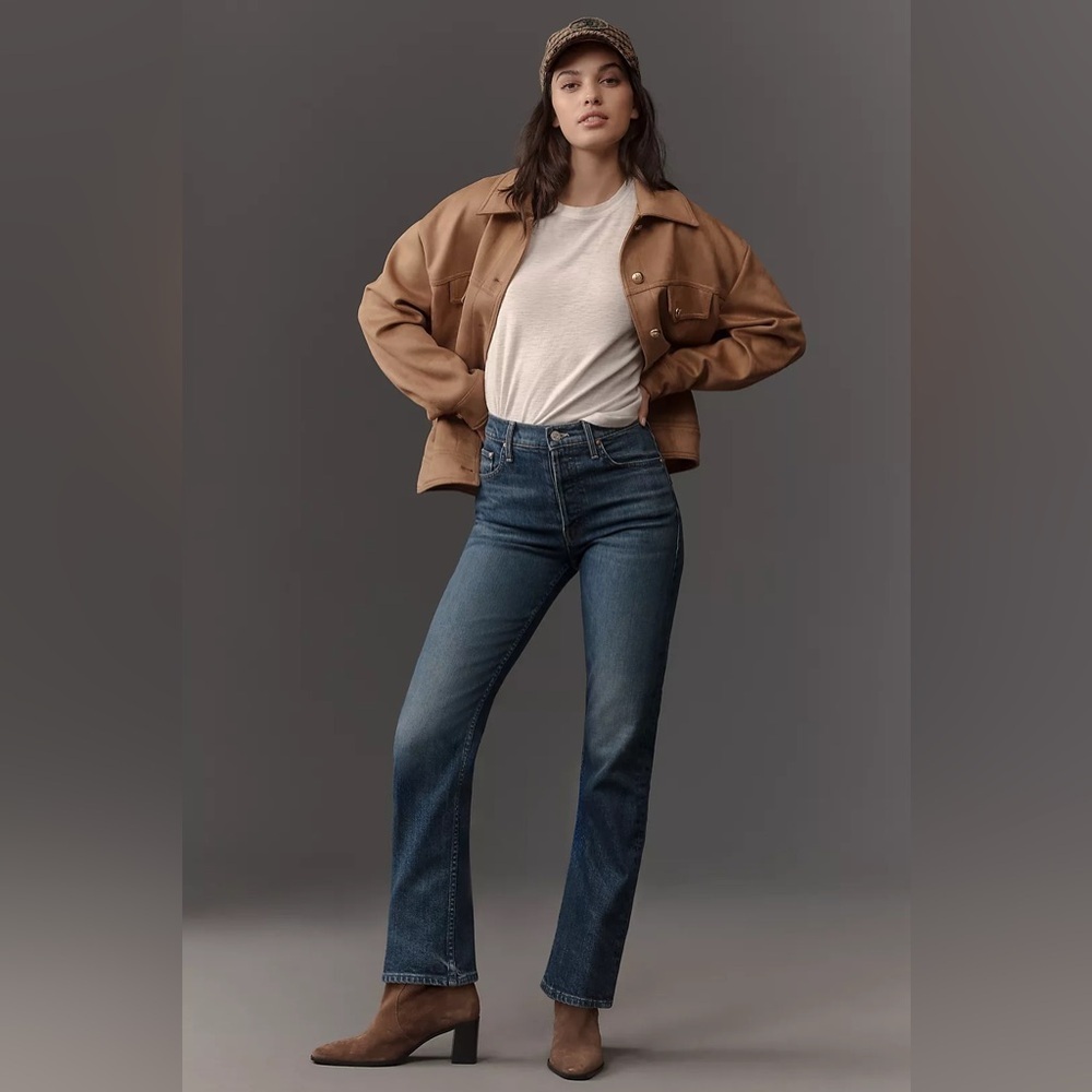 NEW! Anthropologie MOTHER The Tomcat Ankle High-Rise Straight-Leg Jeans 🍬